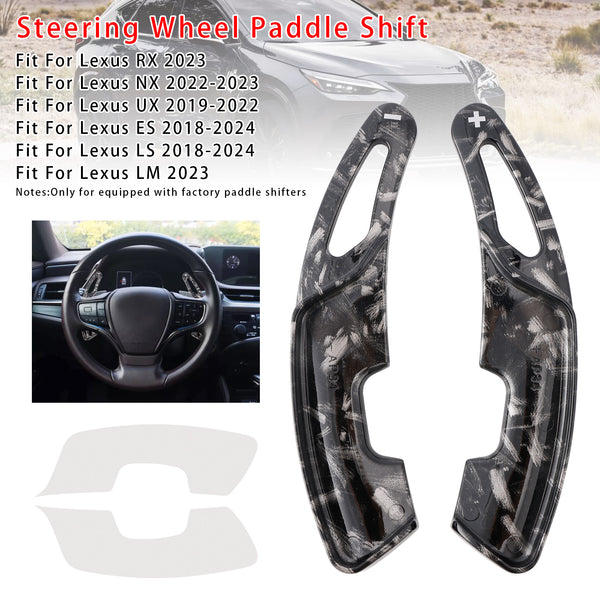 Carbon Look Steering Wheel Paddle Shifter Extension For Lexus RX NX