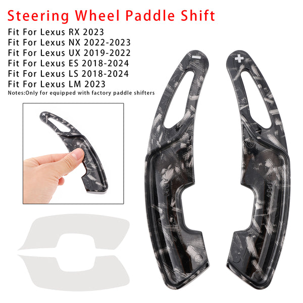 Carbon Look Steering Wheel Paddle Shifter Extension For Lexus RX NX
