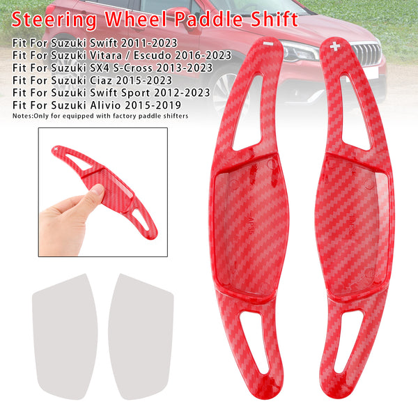 Carbon Look Steering Wheel Paddle Shifter Extension For Suzuki Swift Vitara