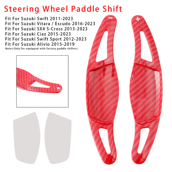 Carbon Look Steering Wheel Paddle Shifter Extension For Suzuki Swift Vitara