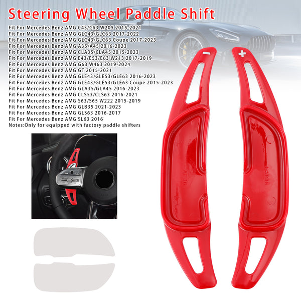 Carbon Look Steering Wheel Paddle Shifter Extension For Mercedes Benz AMG