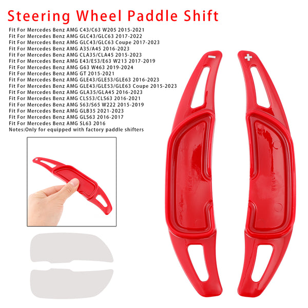 Carbon Look Steering Wheel Paddle Shifter Extension For Mercedes Benz AMG