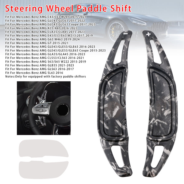 Carbon Look Steering Wheel Paddle Shifter Extension For Mercedes Benz AMG