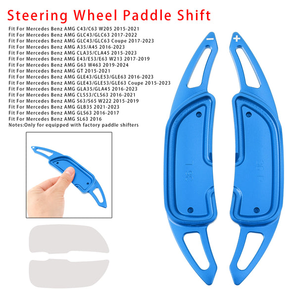 Carbon Look Steering Wheel Paddle Shifter Extension For Mercedes Benz AMG