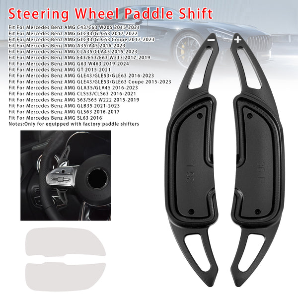 Carbon Look Steering Wheel Paddle Shifter Extension For Mercedes Benz AMG