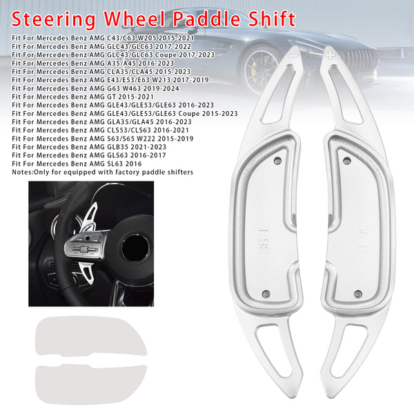 Carbon Look Steering Wheel Paddle Shifter Extension For Mercedes Benz AMG