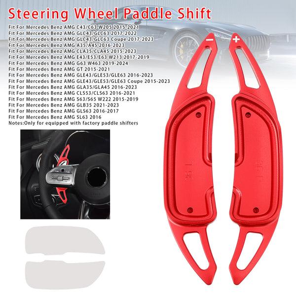 Carbon Look Steering Wheel Paddle Shifter Extension For Mercedes Benz AMG