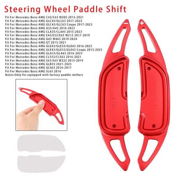 Carbon Look Steering Wheel Paddle Shifter Extension For Mercedes Benz AMG