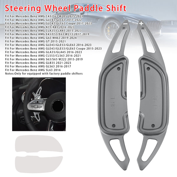 Carbon Look Steering Wheel Paddle Shifter Extension For Mercedes Benz AMG