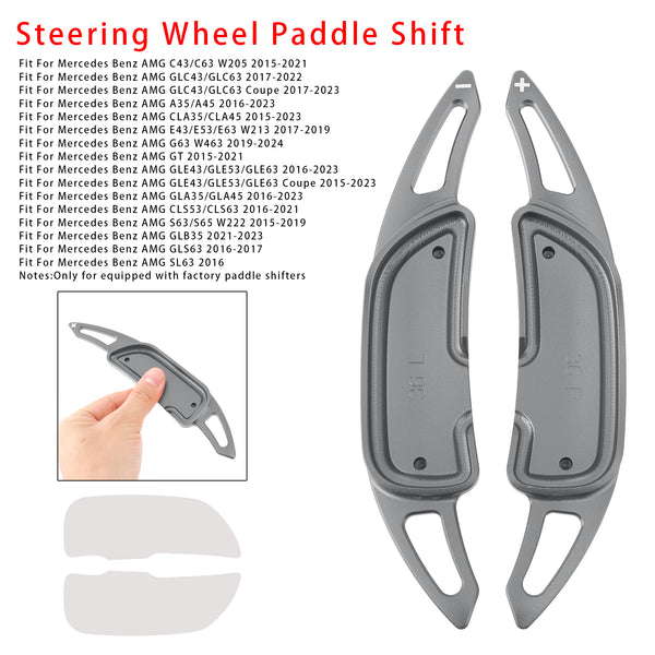 Carbon Look Steering Wheel Paddle Shifter Extension For Mercedes Benz AMG