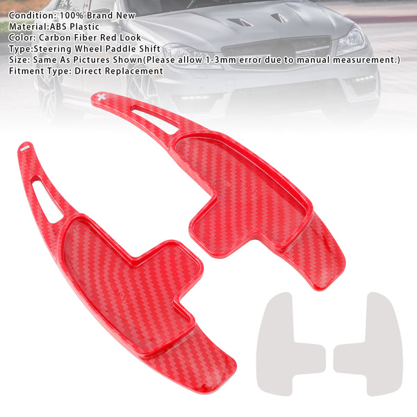 Carbon Look Steering Wheel Paddle Shifter Extension For Mercedes Benz AMG C63