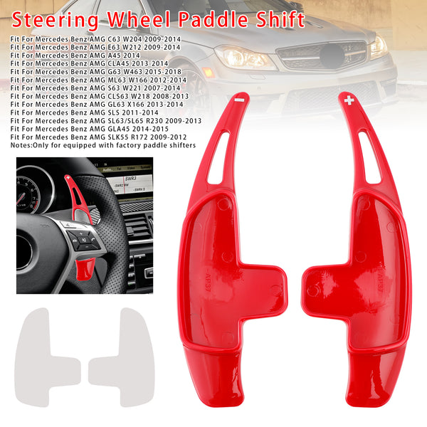 Carbon Look Steering Wheel Paddle Shifter Extension For Mercedes Benz AMG C63