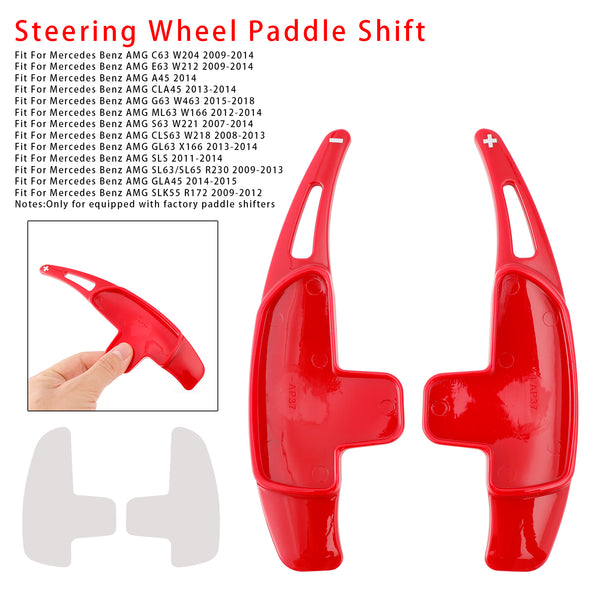 Carbon Look Steering Wheel Paddle Shifter Extension For Mercedes Benz AMG C63