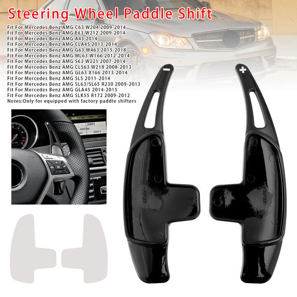 Carbon Look Steering Wheel Paddle Shifter Extension For Mercedes Benz AMG C63