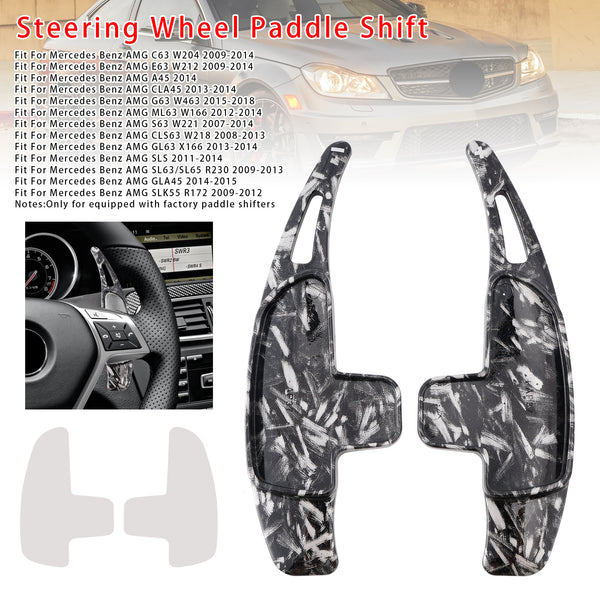 Carbon Look Steering Wheel Paddle Shifter Extension For Mercedes Benz AMG C63