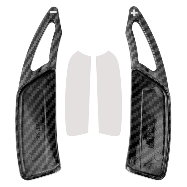 Carbon Look Steering Wheel Paddle Shifter Extension For Peugeot 17-23