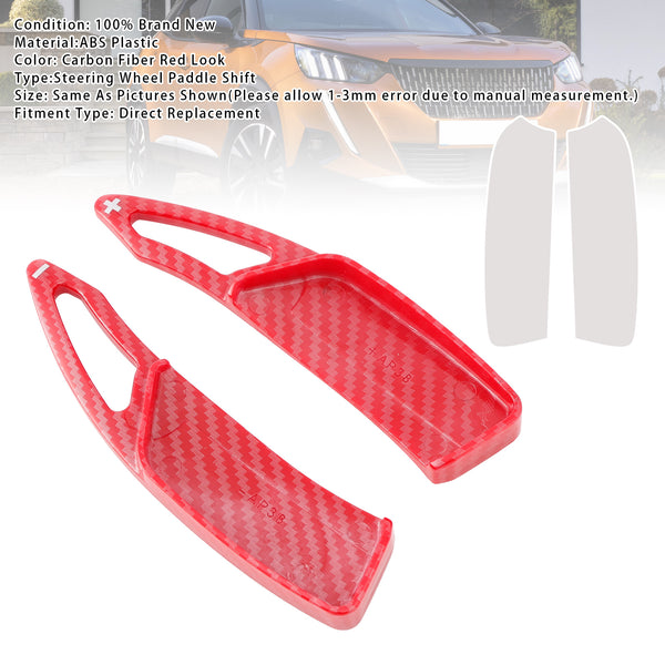 Carbon Look Steering Wheel Paddle Shifter Extension For Peugeot 17-23