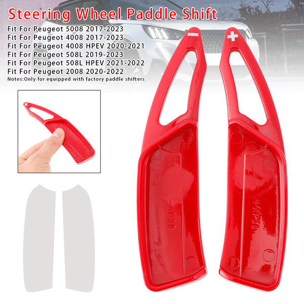 Carbon Look Steering Wheel Paddle Shifter Extension For Peugeot 17-23