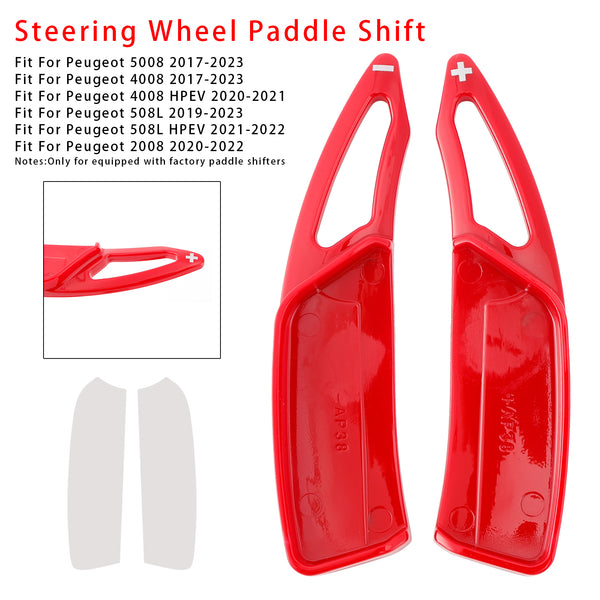 Carbon Look Steering Wheel Paddle Shifter Extension For Peugeot 17-23