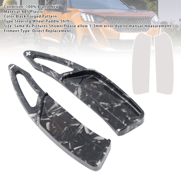 Carbon Look Steering Wheel Paddle Shifter Extension For Peugeot 17-23