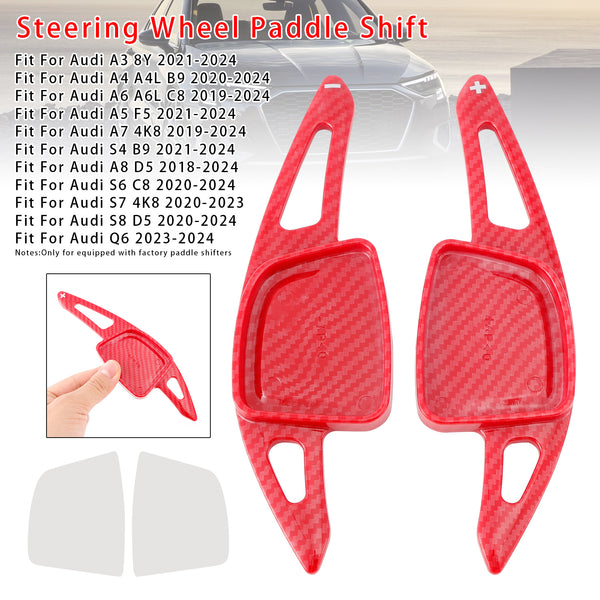 Carbon Look Steering Wheel Paddle Shifter Extension For Audi A3 A4 A6