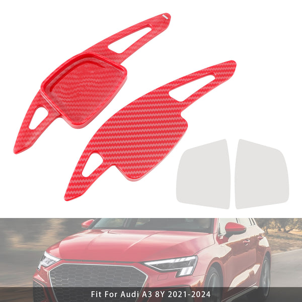 Carbon Look Steering Wheel Paddle Shifter Extension For Audi A3 A4 A6