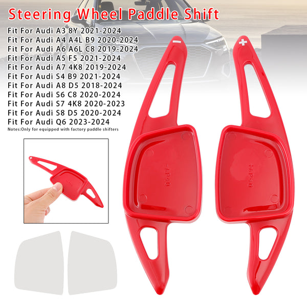 Carbon Look Steering Wheel Paddle Shifter Extension For Audi A3 A4 A6