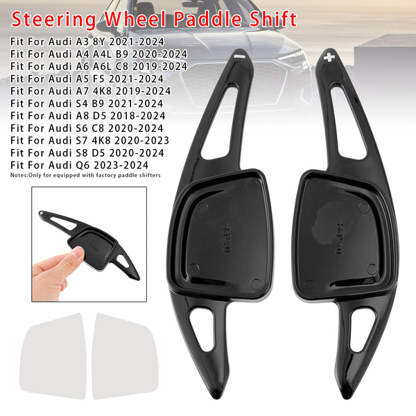 Carbon Look Steering Wheel Paddle Shifter Extension For Audi A3 A4 A6