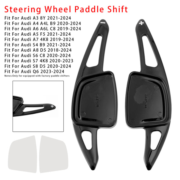 Carbon Look Steering Wheel Paddle Shifter Extension For Audi A3 A4 A6