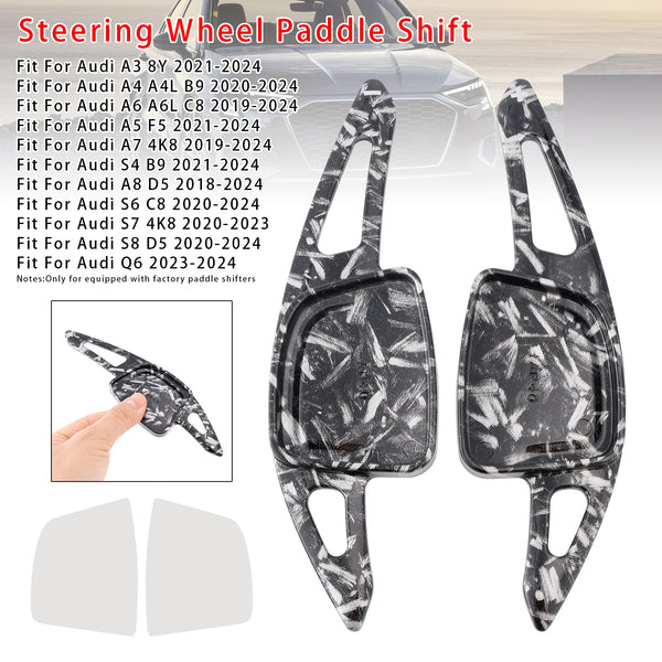 Carbon Look Steering Wheel Paddle Shifter Extension For Audi A3 A4 A6