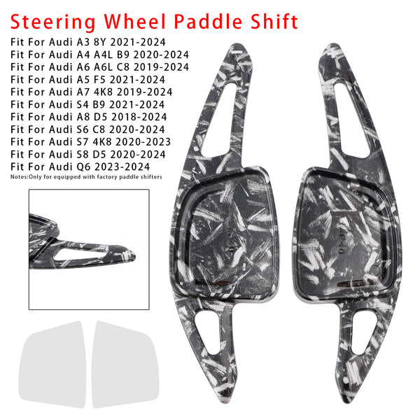 Carbon Look Steering Wheel Paddle Shifter Extension For Audi A3 A4 A6