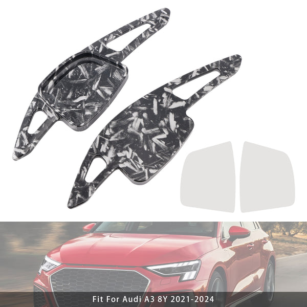 Carbon Look Steering Wheel Paddle Shifter Extension For Audi A3 A4 A6