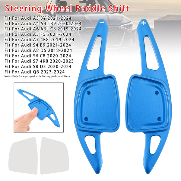 Carbon Look Steering Wheel Paddle Shifter Extension For Audi A3 A4 A6