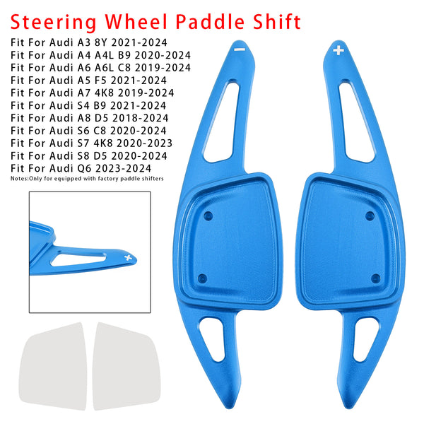 Carbon Look Steering Wheel Paddle Shifter Extension For Audi A3 A4 A6