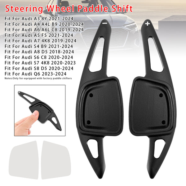 Carbon Look Steering Wheel Paddle Shifter Extension For Audi A3 A4 A6