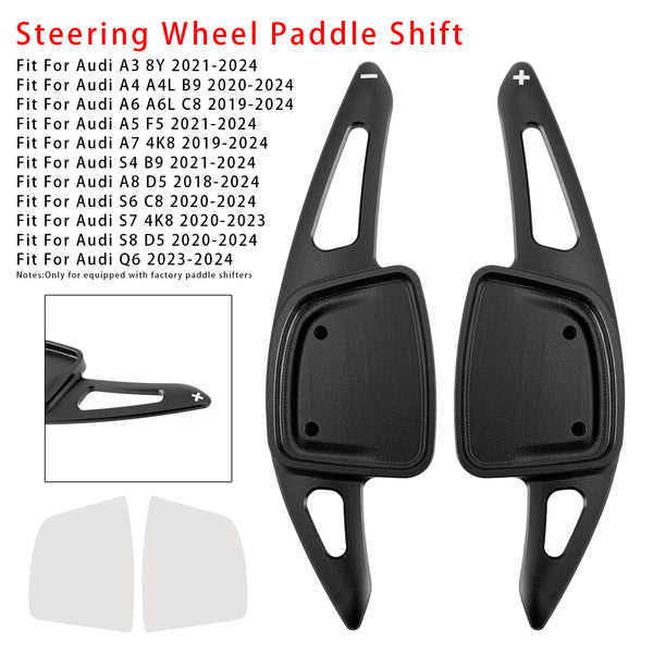 Carbon Look Steering Wheel Paddle Shifter Extension For Audi A3 A4 A6