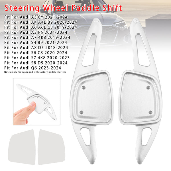 Carbon Look Steering Wheel Paddle Shifter Extension For Audi A3 A4 A6