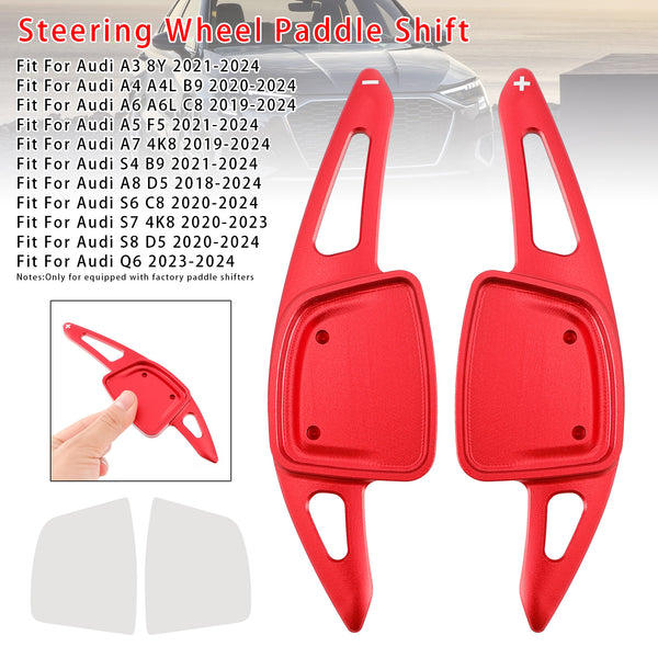 Carbon Look Steering Wheel Paddle Shifter Extension For Audi A3 A4 A6