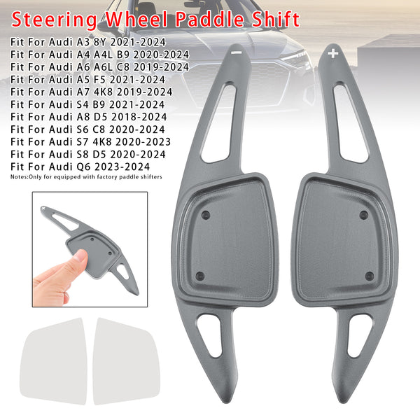 Carbon Look Steering Wheel Paddle Shifter Extension For Audi A3 A4 A6