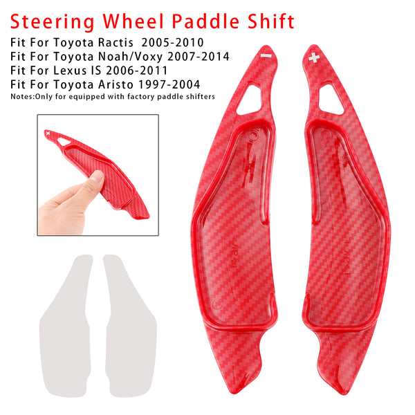 Carbon Look Steering Wheel Paddle Shifter Extension For Toyota Ractis Lexus