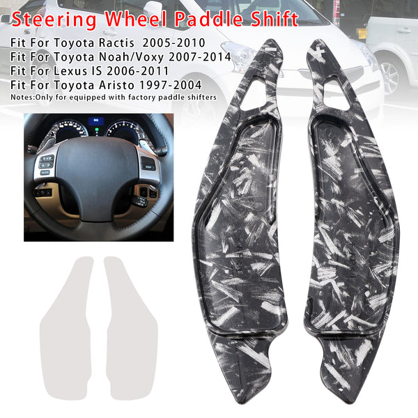 Carbon Look Steering Wheel Paddle Shifter Extension For Toyota Ractis Lexus