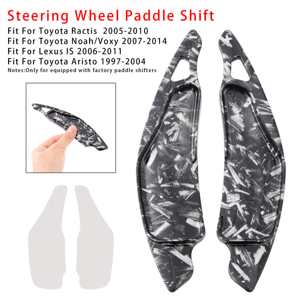 Carbon Look Steering Wheel Paddle Shifter Extension For Toyota Ractis Lexus