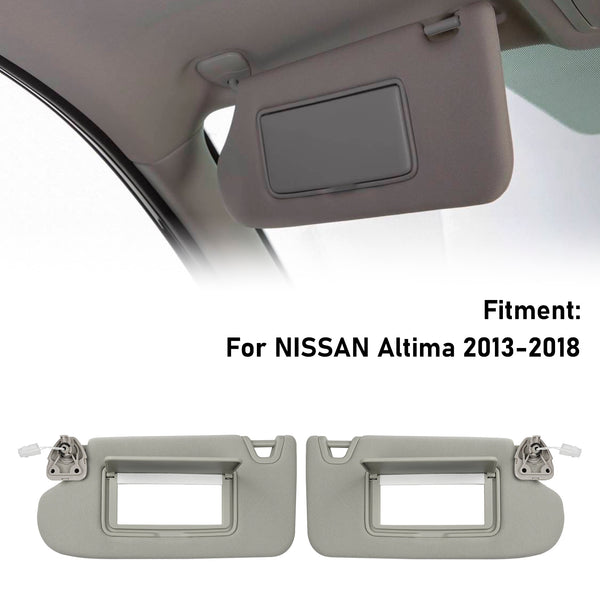 Gray Left Side Sun Visor 964013TA2A For Nissan Altima 2013-2018