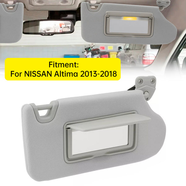 Gray Left Side Sun Visor 964013TA2A For Nissan Altima 2013-2018