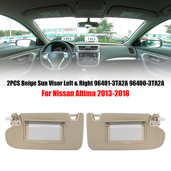 Beige Driver Side Sun Visor 964013TA2A For Nissan Altima 2013-2018