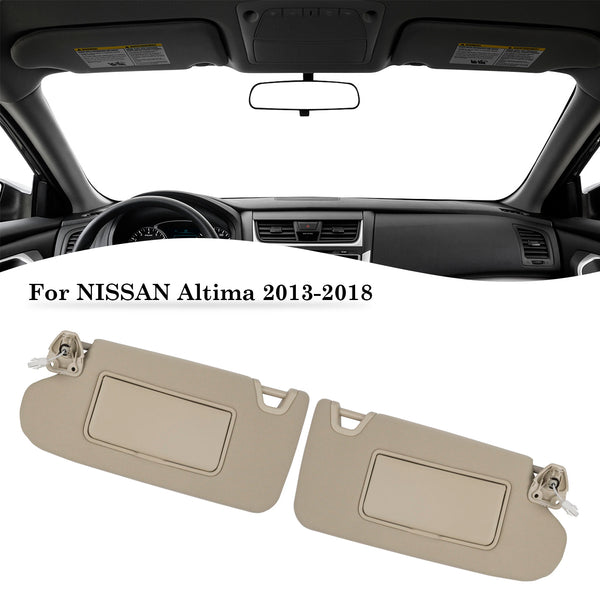Beige Driver Side Sun Visor 964013TA2A For Nissan Altima 2013-2018