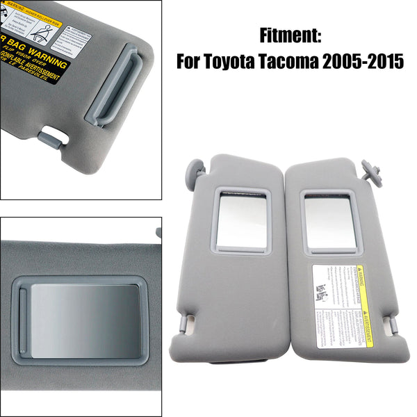 Gray Left Side Sun Visor 74320-04181-B1 For Toyota Tacoma 2005-2015
