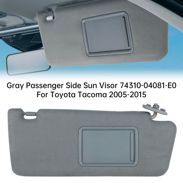Gray Left Side Sun Visor 74320-04181-B1 For Toyota Tacoma 2005-2015