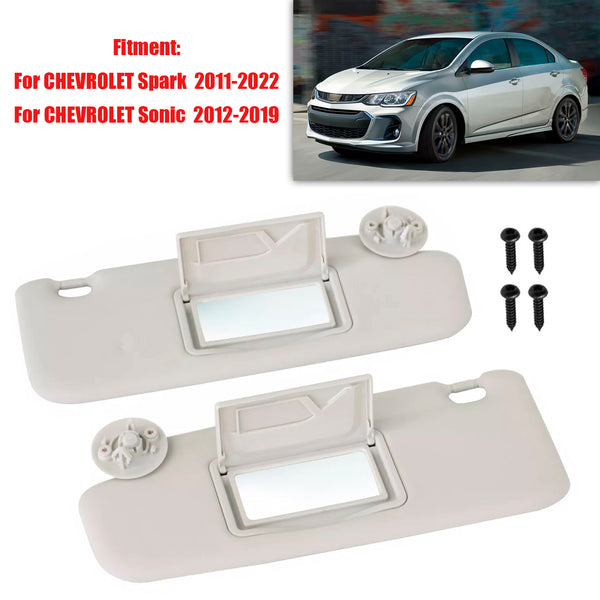 Gray Left Side Sun Visor 42478247 For Chevrolet Sonic 2012-2019