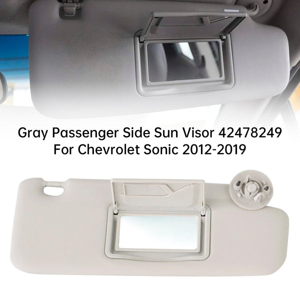 Gray Left Side Sun Visor 42478247 For Chevrolet Sonic 2012-2019